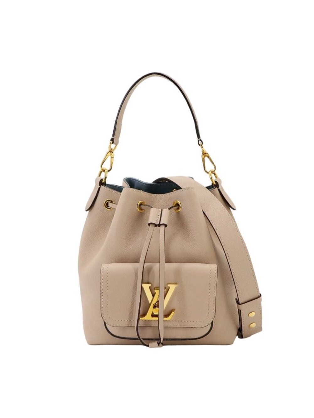 Louis Vuitton Lockme Bucket NV 2-Way Bag Leather Greige